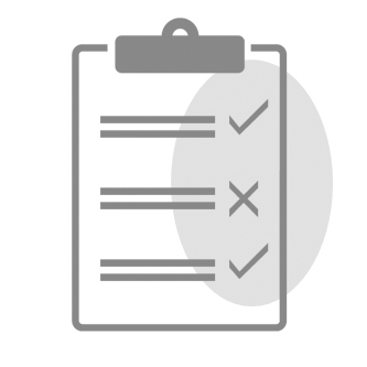 Icon of a performance assessment checklist with check and cross marks.