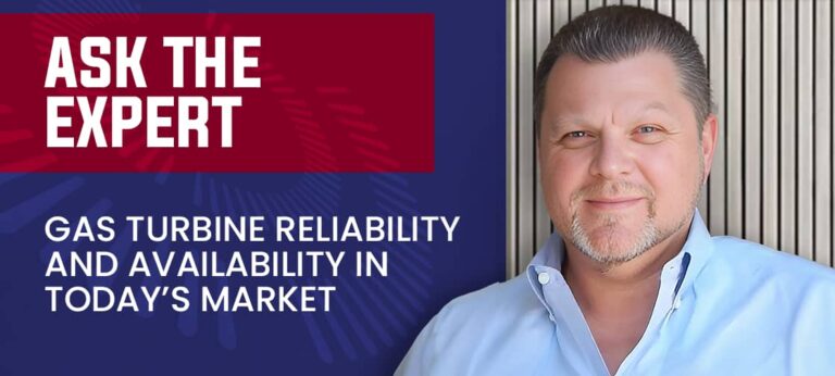 Man discussing gas turbine reliability and availability.