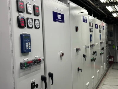Industrial electrical control panels with meters