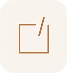 Brown square with diagonal line icon