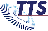 blue gray TTS logo with circular design